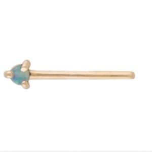 WWAKE Opal 14k Gold Bar One Step Earring - Qty 1